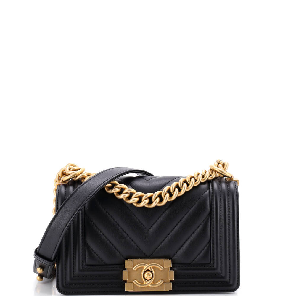 Chanel Small Boy Flap Bag Chevron Lambskin